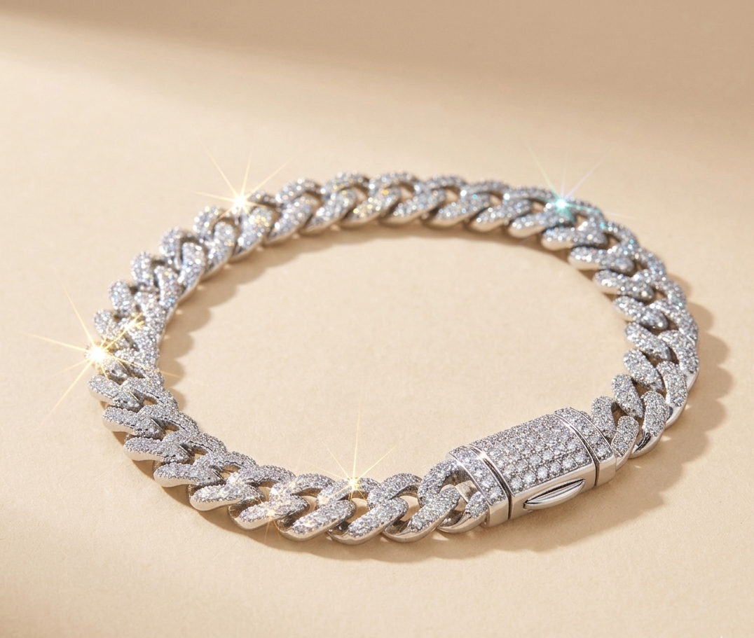 VVS Moissanite Cuban Bracelet — Iced Out
