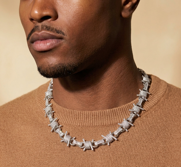 S925 Silver Barbed Chain (ALL SIZES)